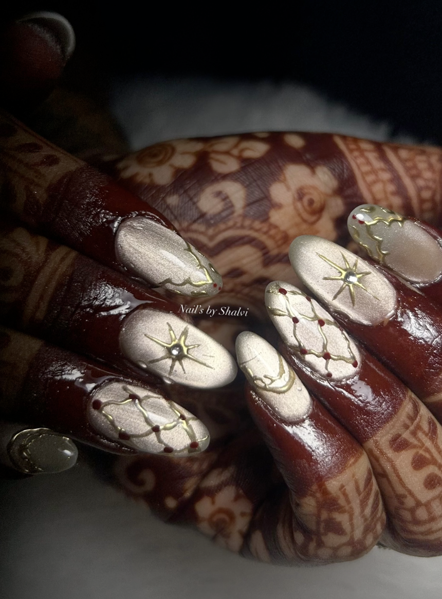 Constellation nail art